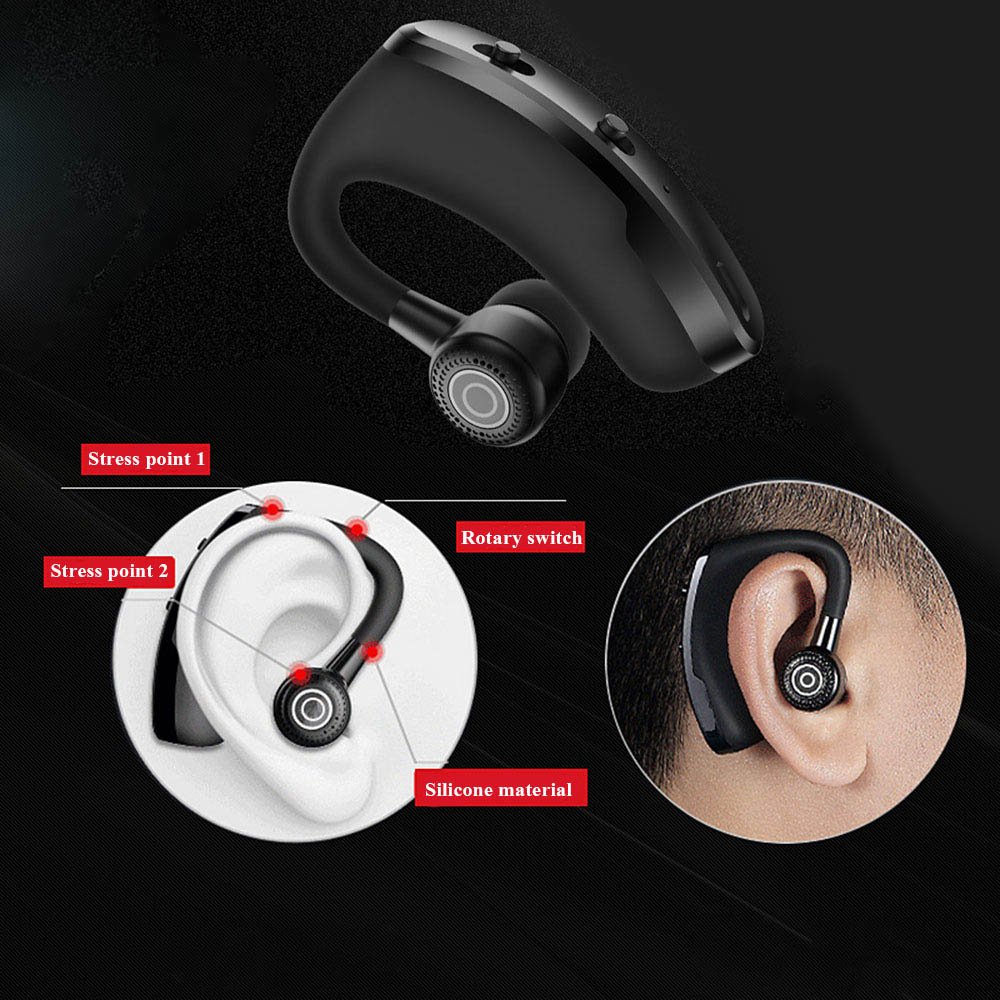 V9 Noise Control With Microphone High Quality Stereo Audio Business Earphone Hands-free Wireless Headset Headphone