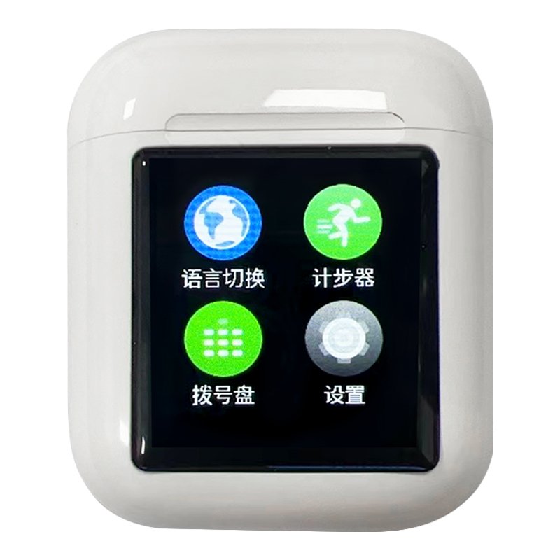LCDA2 TWS-ENC Smart Touch Screen Earbuds 4 Mic HD Call Earphones Supports Recording, Step Counting, Camera and MP3 Function