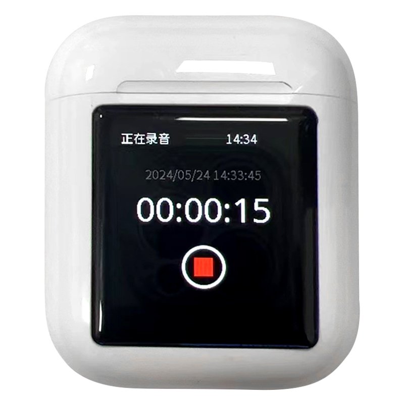 LCDA2 TWS-ENC Smart Touch Screen Earbuds 4 Mic HD Call Earphones Supports Recording, Step Counting, Camera and MP3 Function