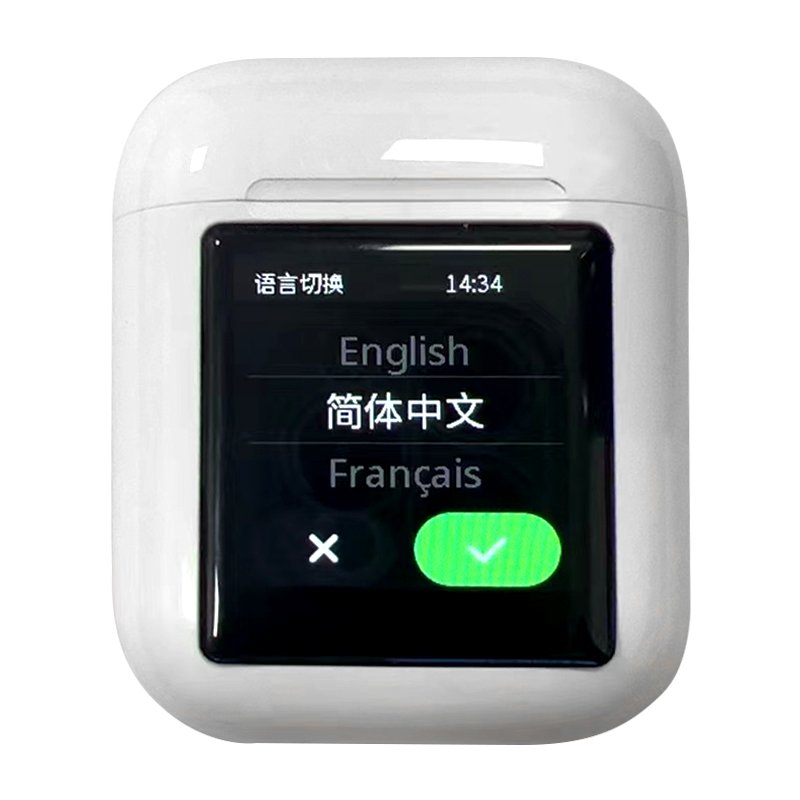 LCDA2 TWS-ENC Smart Touch Screen Earbuds 4 Mic HD Call Earphones Supports Recording, Step Counting, Camera and MP3 Function