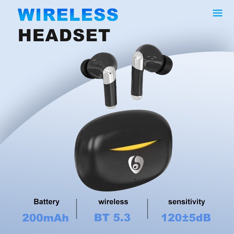 W20 Earohones Wireless Headphones noise cancelling Earbuds Stereo Headsets tws
