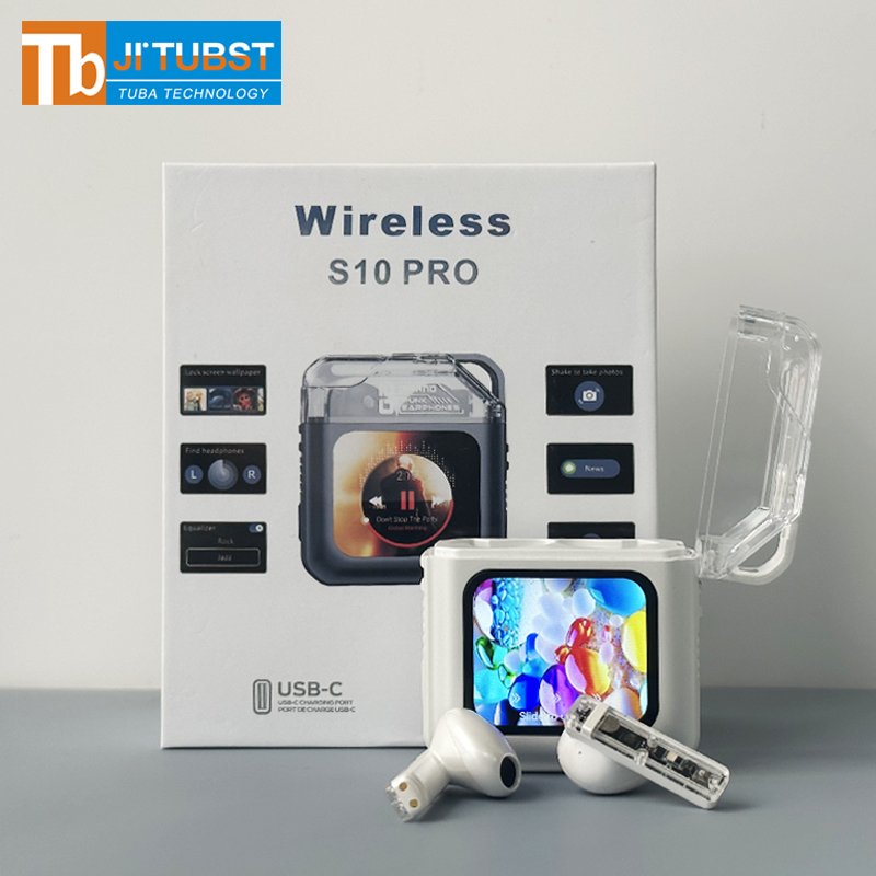 s10 pro new wireless earbuds & in-ear headphones with touch screen hifi non-noise cancelling gaming tws earphones