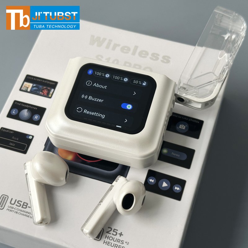 s10 pro new wireless earbuds & in-ear headphones with touch screen hifi non-noise cancelling gaming tws earphones
