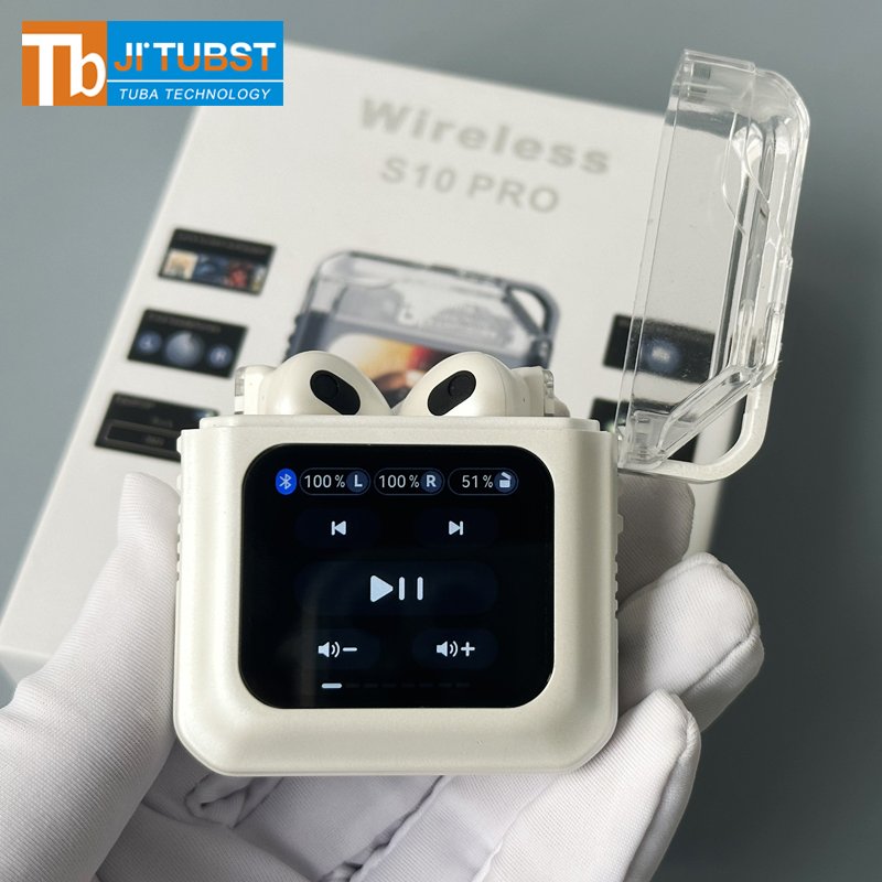 s10 pro new wireless earbuds & in-ear headphones with touch screen hifi non-noise cancelling gaming tws earphones