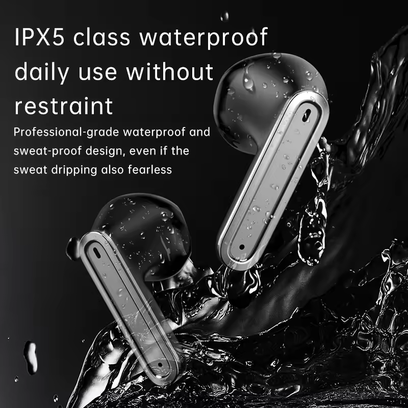 T71 Big LCD Touch Screen TWS ENC 2024 Earphone BT Call Headphone Noise cancelling True Wireless Earbuds with touch screen