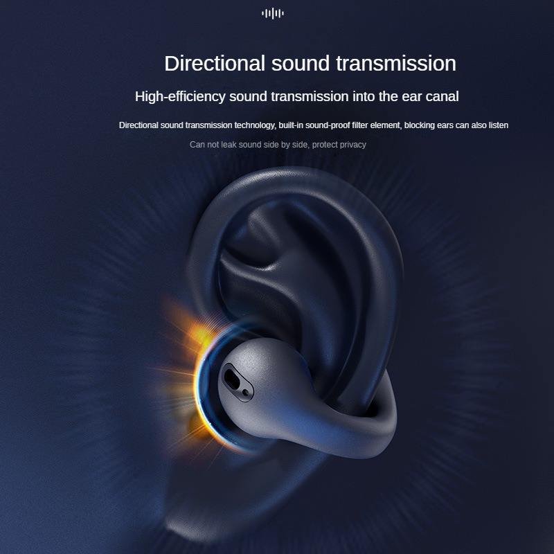 T75 TWS Bluetooth 5.3 Wireless Bone Conduction Headphone T75 Clip Ear Music Noise Canceling Headset Earphones Headphone
