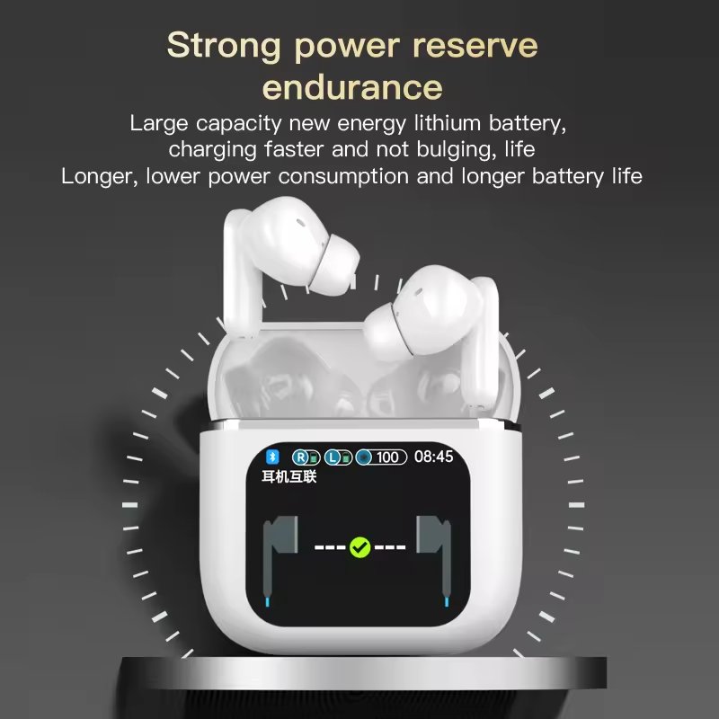 HYX Latest SE60 Earphone ANC ENC LCD Full Screen Wireless TWS Earbuds HD Touch Control Gaming SE 60 Earphone