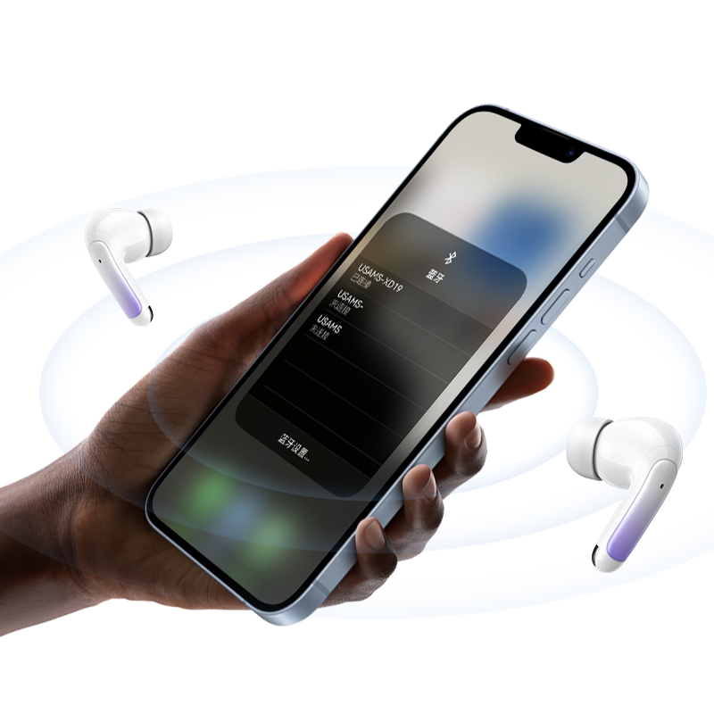 USAMS XD19 TWS Earbuds Cordless Earphone BT5.3 Portable Mini in-ear Wireless Games Headphones