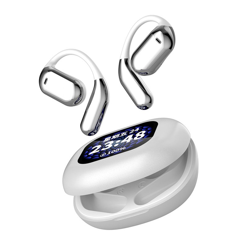 High Quality Q16 Pro LCD Screen Ows Sport Earphone 500mah Anc Noise Cancelling Tws True Wireless Touch Screen Earhook Earbuds