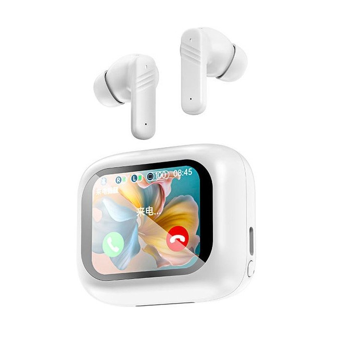 M6 Wireless Smart Screen For JBL Headset Active ANC Noise Cancelling IPX4 LED Touch Screen ANC Wireless Earphone