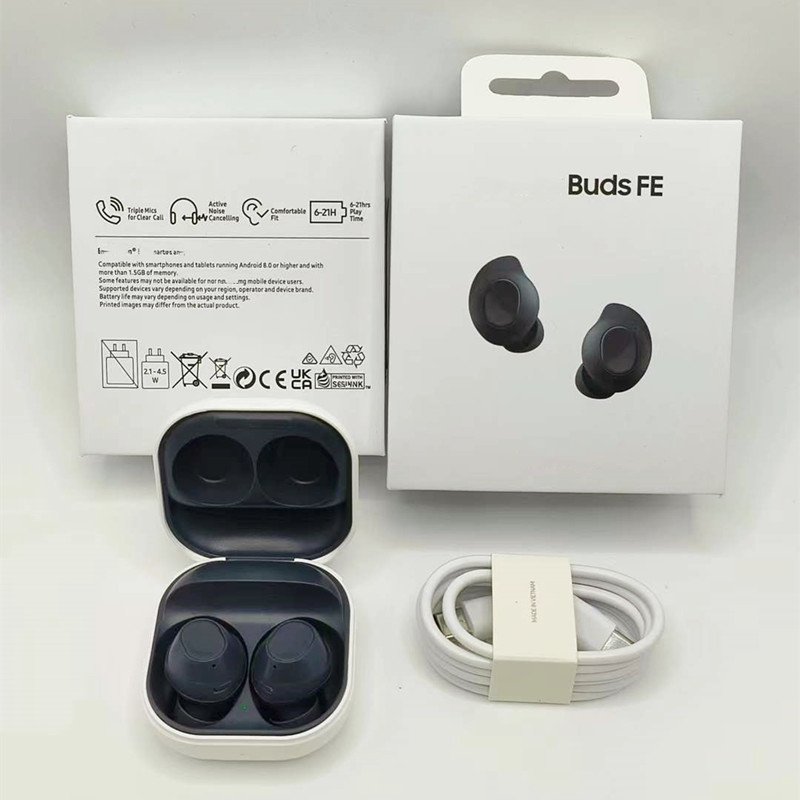 TWS Buds FE In-Ear Earphone Earpieces Gaming Headphone R400N Wireless buds FE for Samsung Galaxy S24 S23 S22 Ultra Note 20