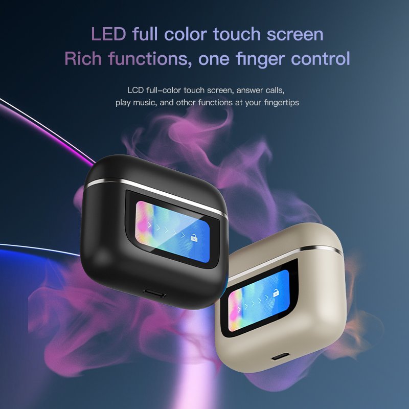 Tws Blue Tooth Wireless Earbuds Earphones Touch Enabled Headphone Headset Touch Control Display Gaming Headset