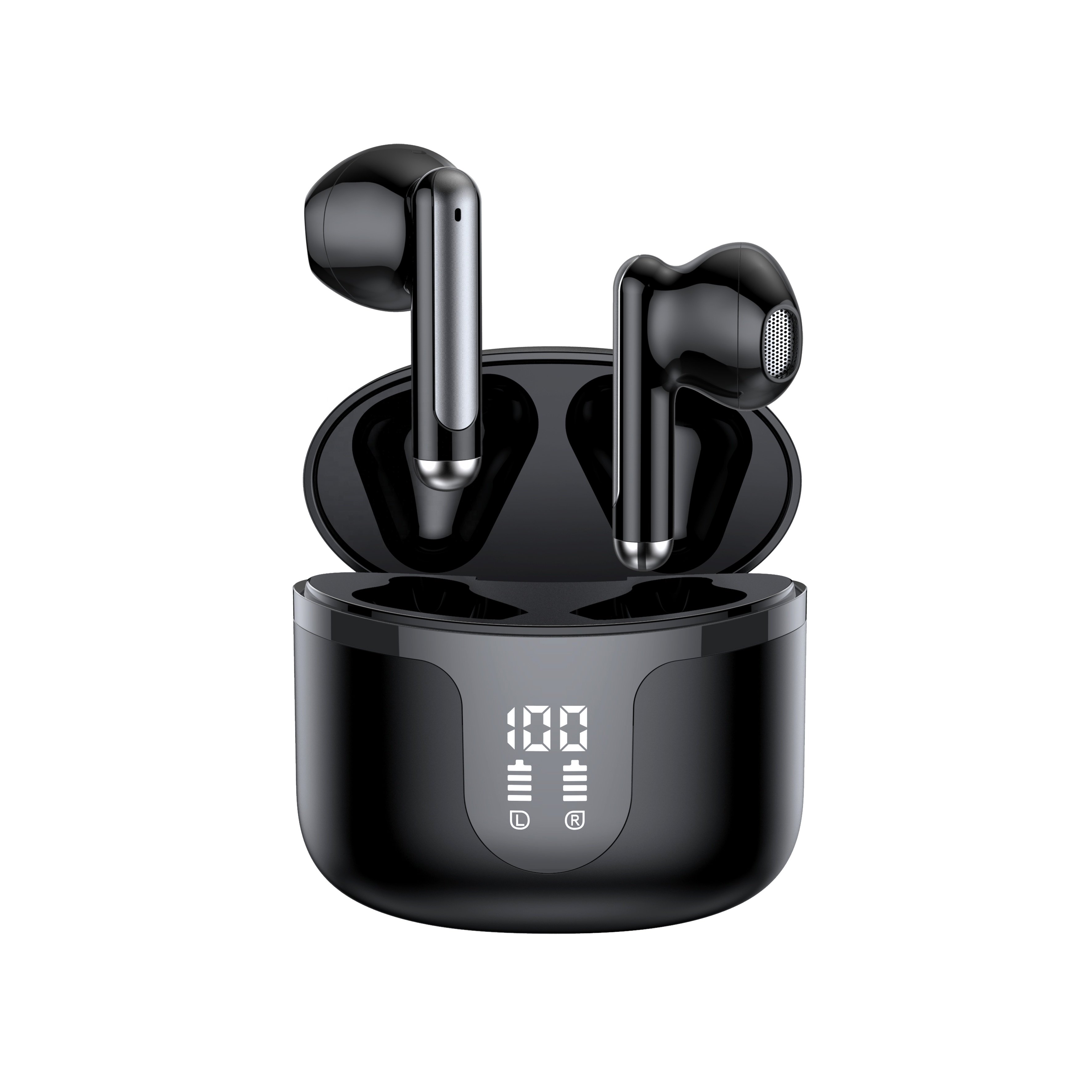 AGETUNR S47 New Design Bluetooth Earphones Adjust volume Handsfree call Voice Assistant Battery LED Display BT V5.3 TWS Earbuds