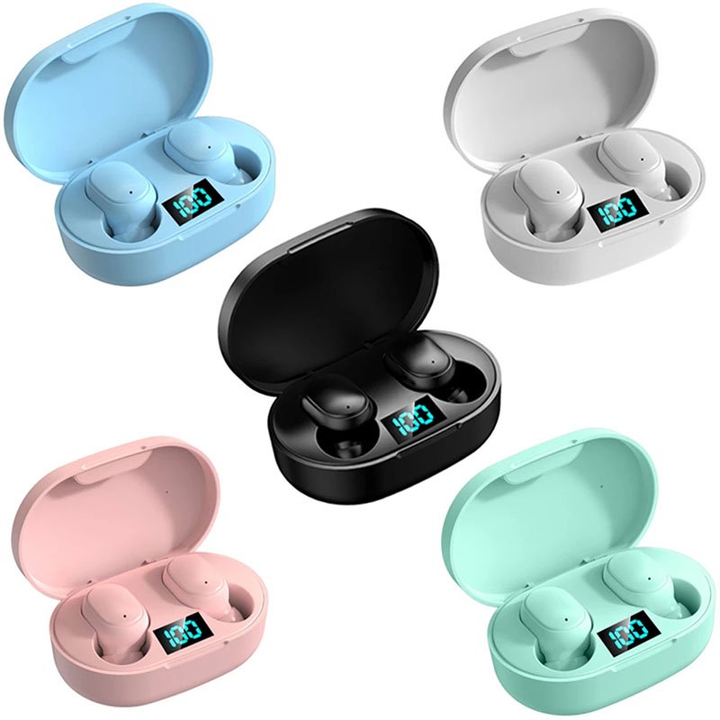 Wholesale E6S TWS Headphones True Wireless Earphone Noise Cancelling LED Display Handsfree Headset Earbuds Auriculares E7S A6S