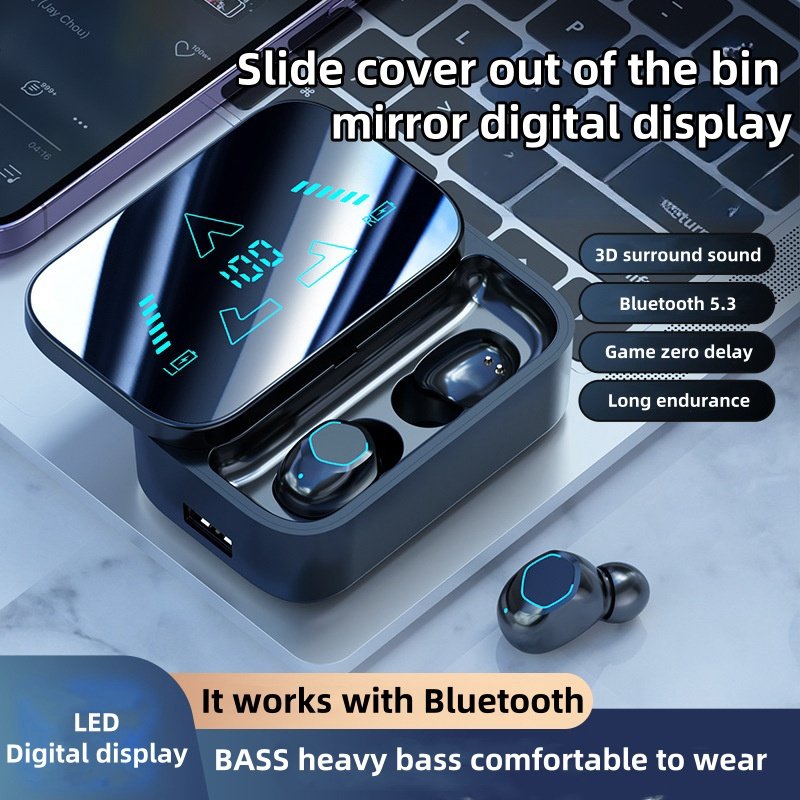 Super Cool Led Digital Hifi Gaming In-Ear Wireless Bluetooth Headphones Noise Cancelling Tws Earphones & Headphones Earbuds