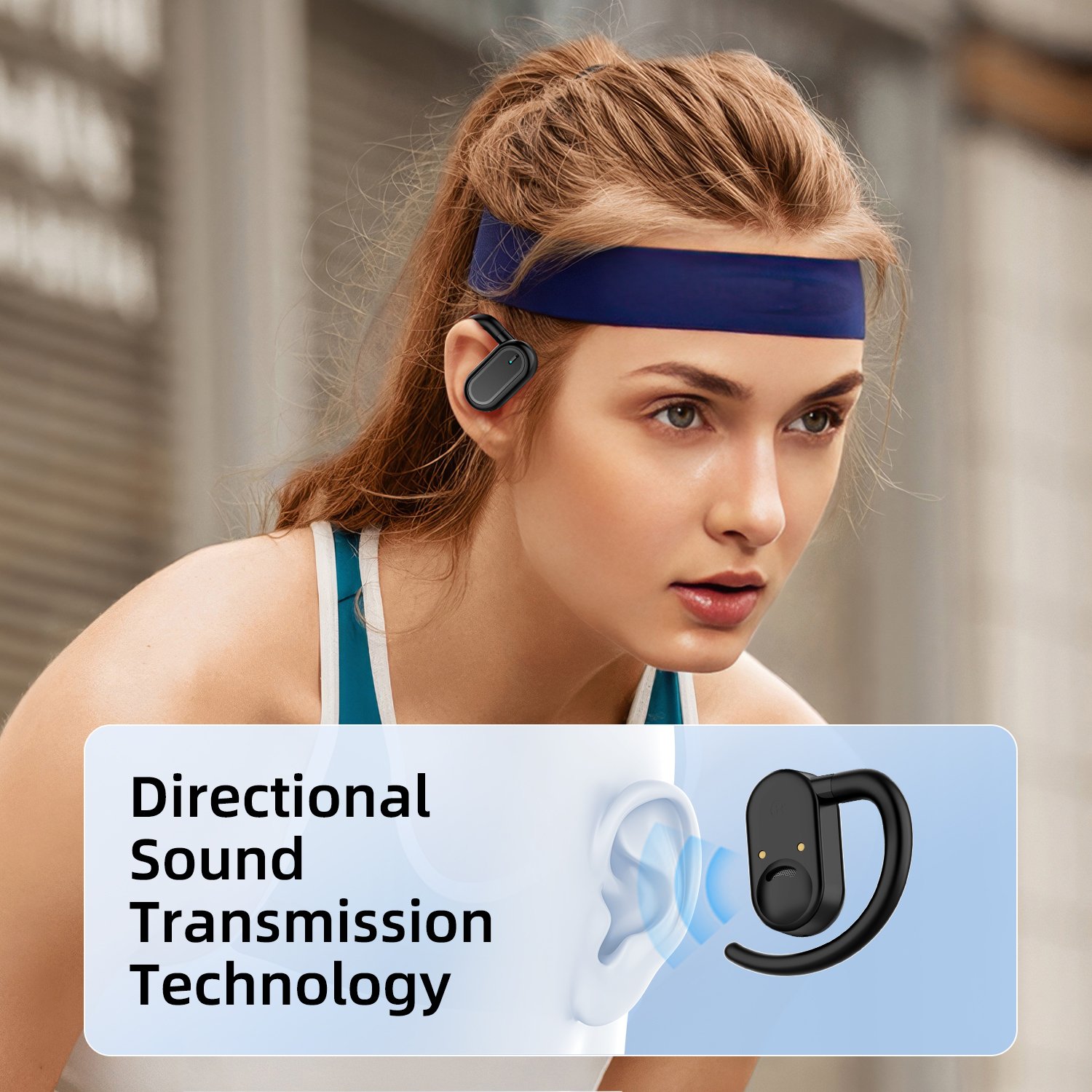 TW100 TWS True Wireless Earphone V5.3 On-ear Headset Gaming Bluetooth Sports Headphone TWS Earbuds