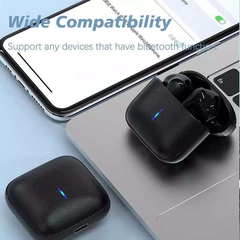 Trending Products Js59 Earbuds Tws Wireless Bt 5.1 Headset Sports Stereo Noise Cancelling Leatherwear Earphone With Microphone