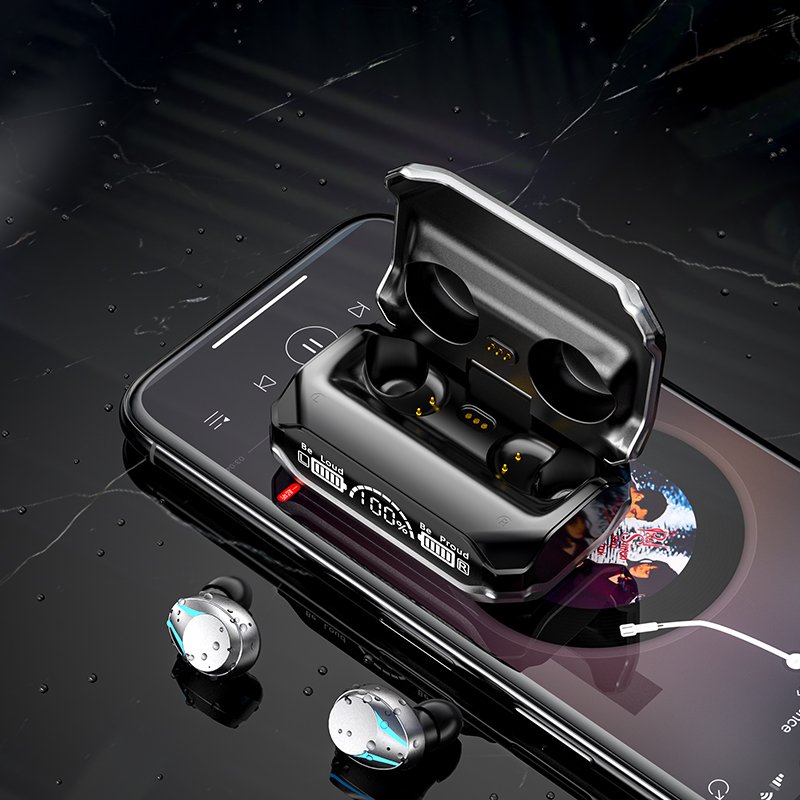 M41 Wireless Headphones HiFi Stereo Bass TWS Gaming Earbuds Sport In Ear Buds Noise Cancelling Headset With Metal Charging Case