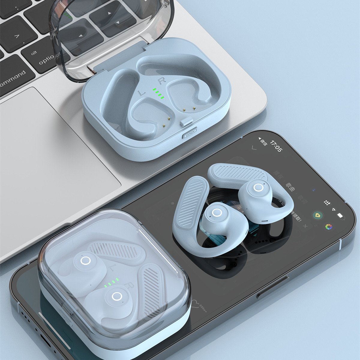 TWS V5.3 Sport Headphone Portable Over Ear Hooks for Ultimate Comfort and Secure Fit Deep Bass IPX4 Waterproof OWS Earphone