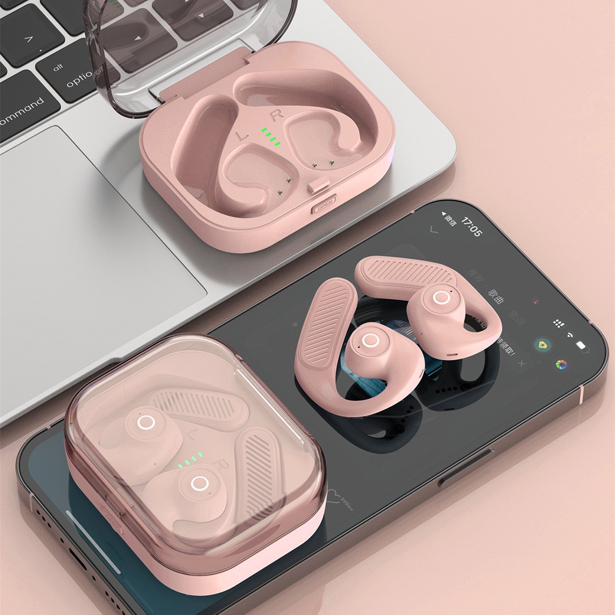 TWS V5.3 Sport Headphone Portable Over Ear Hooks for Ultimate Comfort and Secure Fit Deep Bass IPX4 Waterproof OWS Earphone