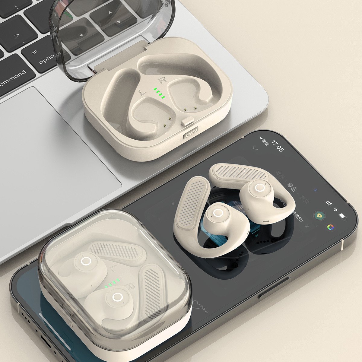 TWS V5.3 Sport Headphone Portable Over Ear Hooks for Ultimate Comfort and Secure Fit Deep Bass IPX4 Waterproof OWS Earphone