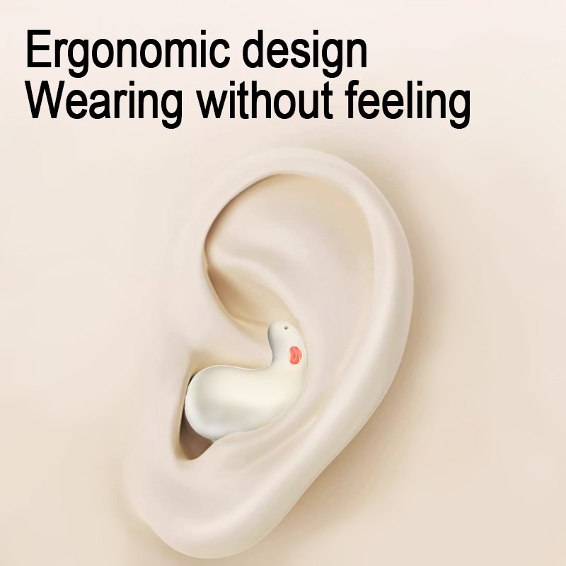 R12 Coconut-In-Ear Headset Ultra Long Life BT5.3 Ergonomically Designed HIFI Stereo Earbuds ENC Sleep Comfortable In-Ear Earbuds