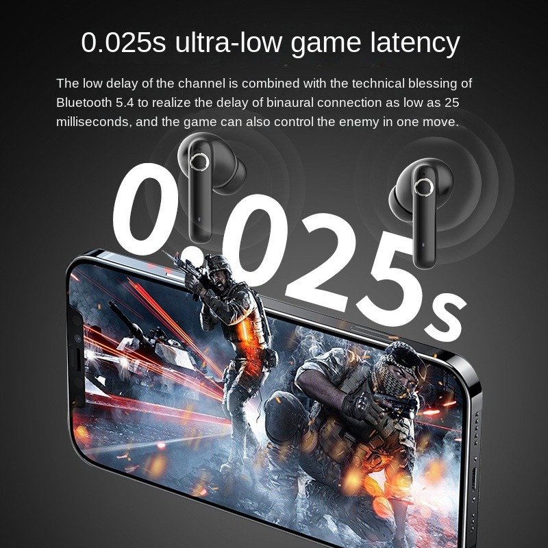 New ANC Wireless Earbuds audifonos Bluetooth5.4 ENC Noise Reduction Earphones Color Screen Touch Sport LED Display Headet