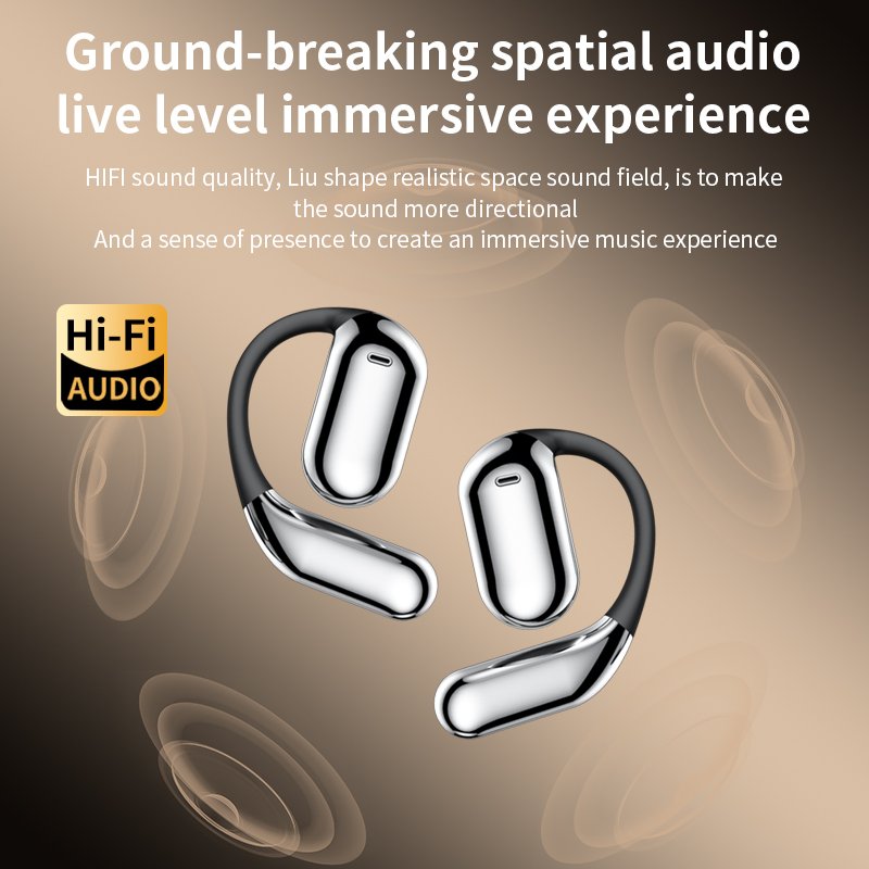 Q16 pro LCD Touch Screen OWS Earbud Open ear 2024 Auriculares inalambricos BT v5.4 Headphone Noise reduction Wireless Earphones