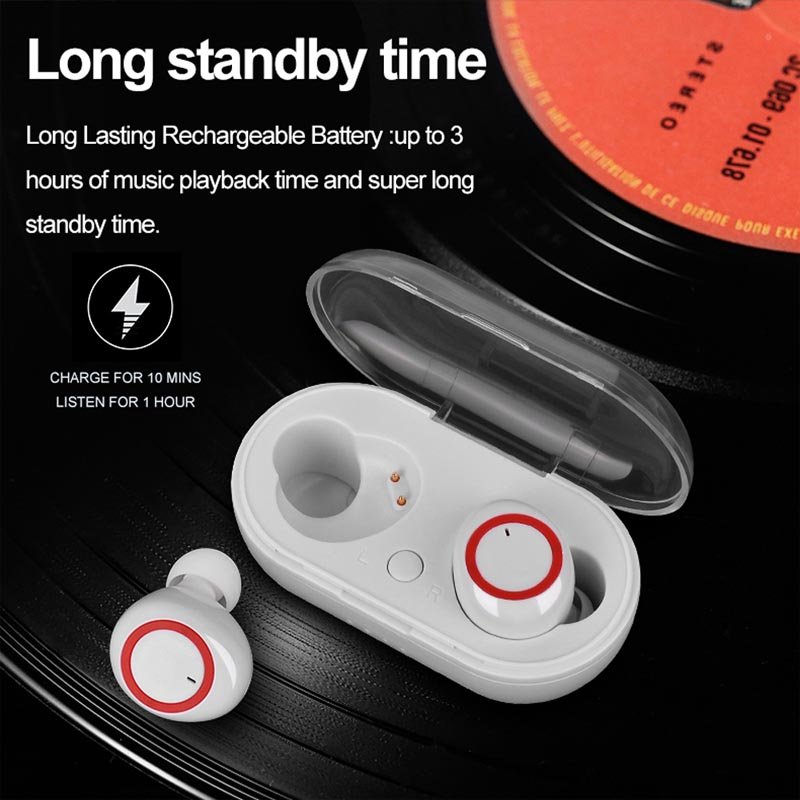 TWS Y50 Bluetooth 5.0 Earphones Sports Outdoor Wireless Headset Touch Headset With Charging Warehouse Stereo Headphone With Mic