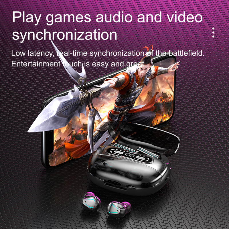 M56 Gaming Headsets Low Latency TWS Earphone 4 in 1 True Wireless Stereo TWS BT5.3 Headphone 4 Earbuds With Mic for couple