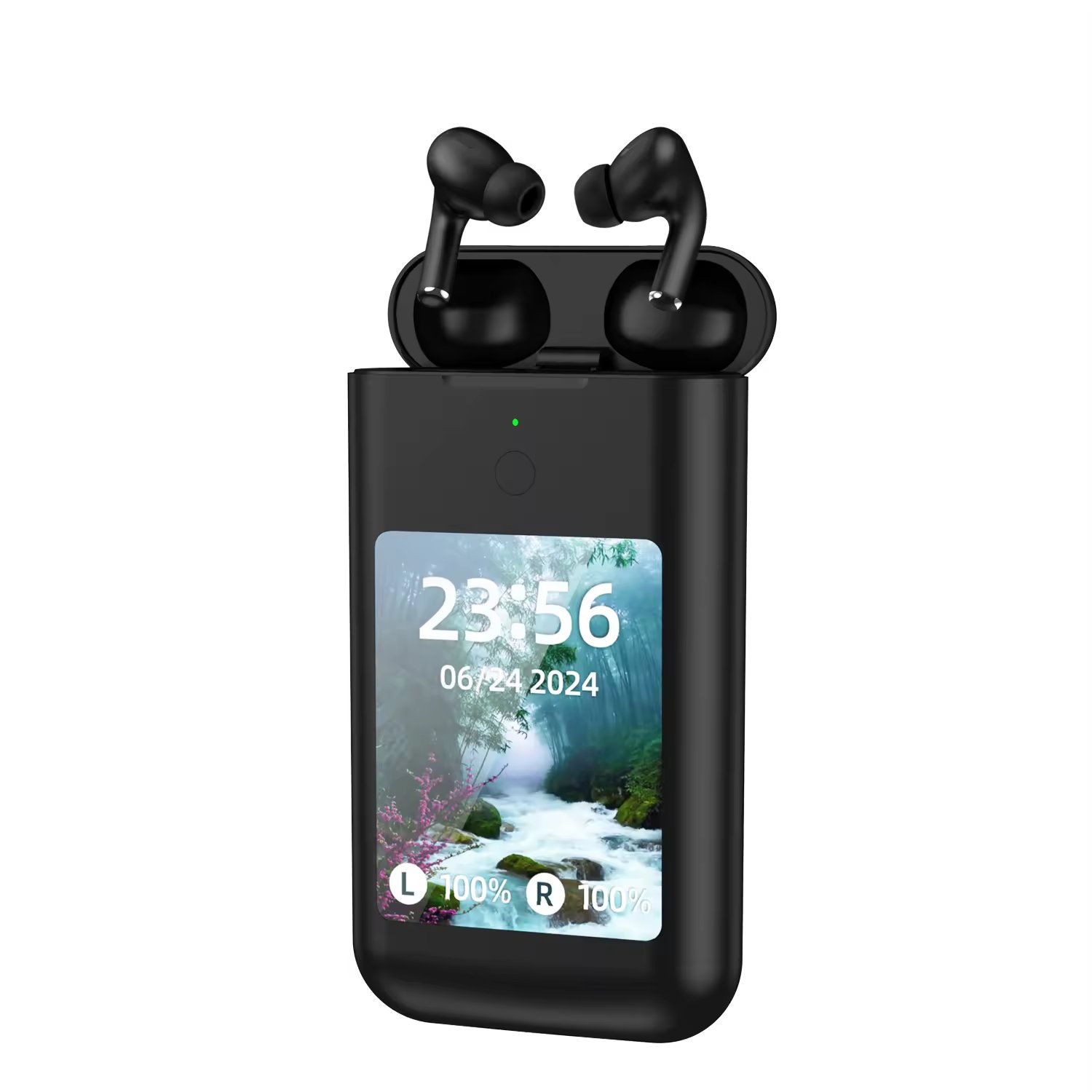Newest TF20 BOX TWS with 2.8 inch HD Touch Screen 8000mah power bank Earphones ANC & ENC Noise Reduction Wireless Earbuds I