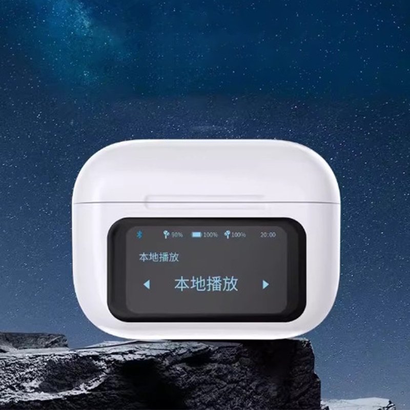 2024 Type-C LCD Display Noise Cancelling Anc Tws Wireless BT Wireless A9 Pro Headphone