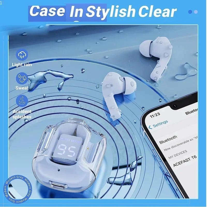 TWS In Ear Air 31 Earbuds Air31 2024 Transparent Sport True Wireless TWS Game Gaming Headset Headphone Earbuds Earphones