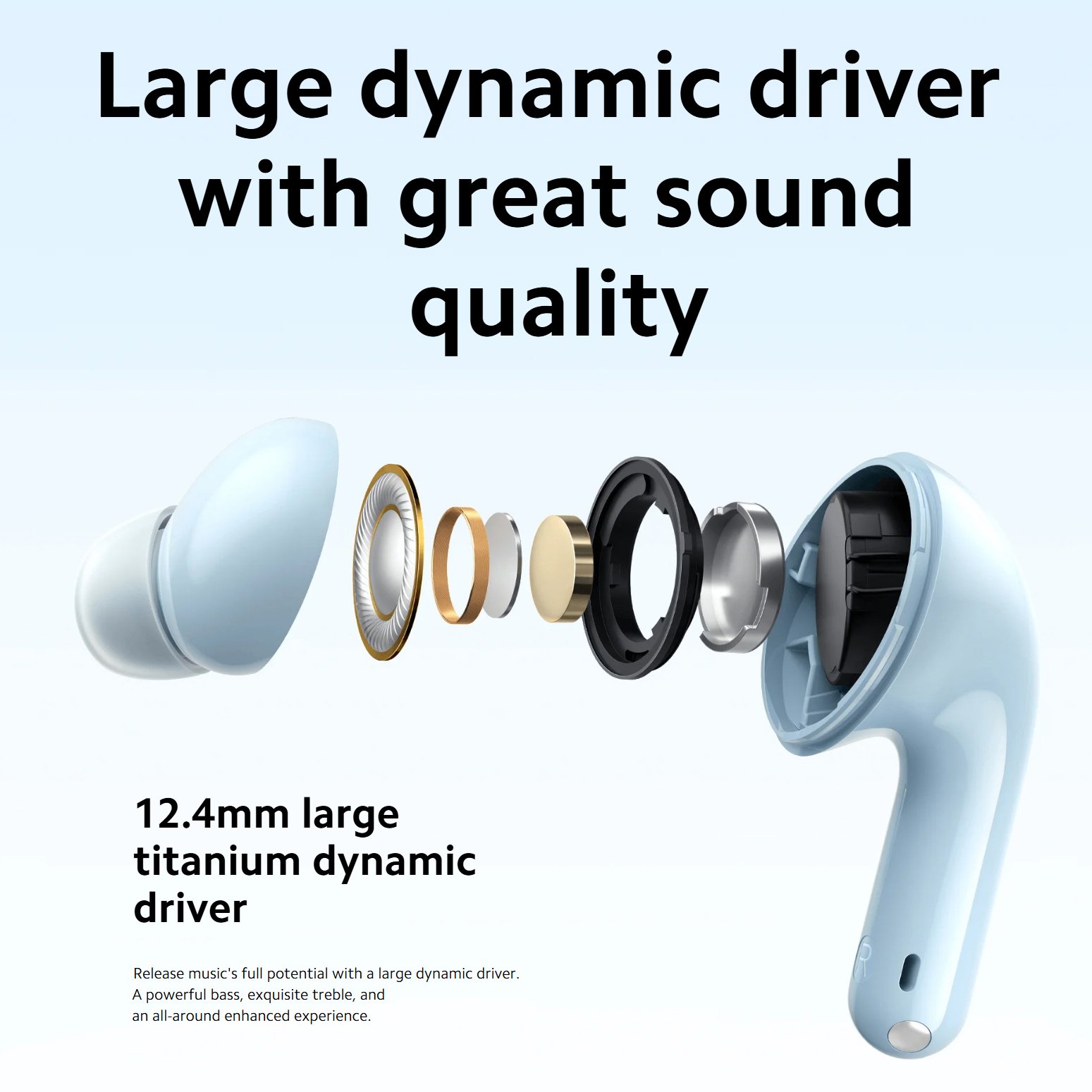 Original Redmi Buds 6 Lite 40dB ANC AI noise reduction 38 hours battery life 12.4mm titanium-diaphragm BT5.3 for TWS earphone