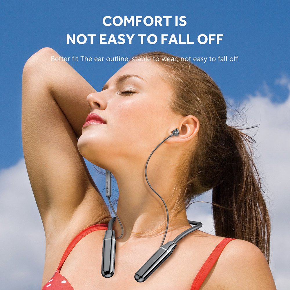 PYJ 2022 new wireless headset neck hanging neck sports Stereo Noise Reduction 100 Hours Play Long Standby Time headset