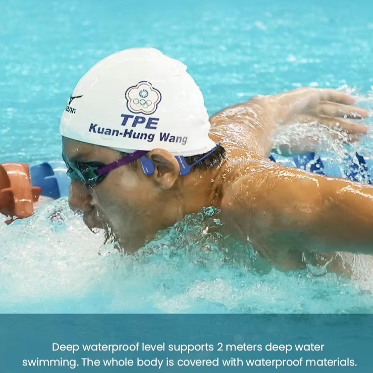 Swimming Bone Conduction TWS Earphones OPENEAR Bone X2 Sports Waterproof Noise Cancelling Bone Conduction Wireless Earphones