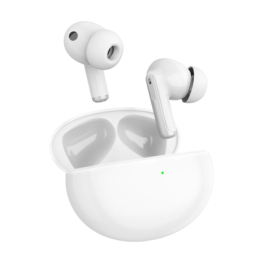 High Quality Customized TWS ANC Earphones Deep Bass White In-Ear Headphones Waterproof Function JL Chipset Battery LED Air chat