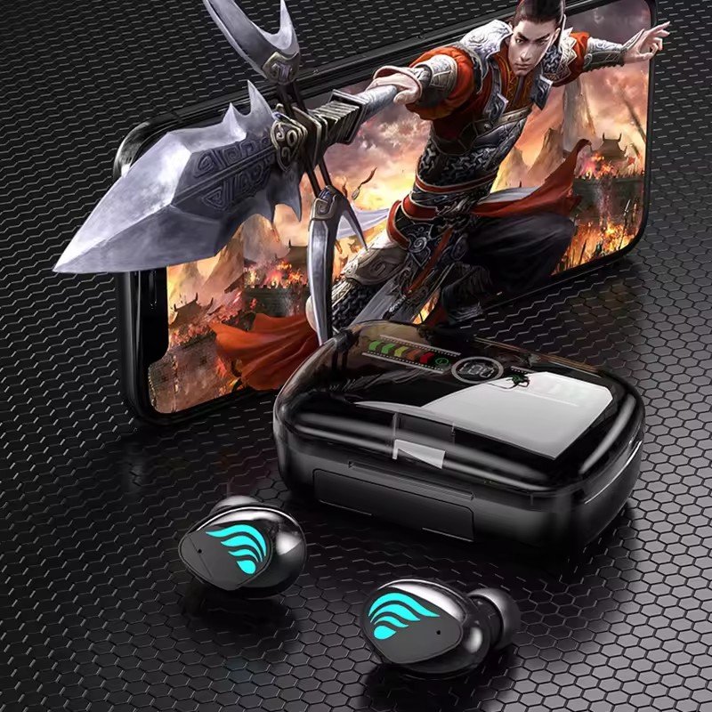 New TWS M27 Gaming Headphone Noise Reduction Low Latency Earbuds RGB HiFi Music Earphones BT V5.3 Headset with Type-c Charging