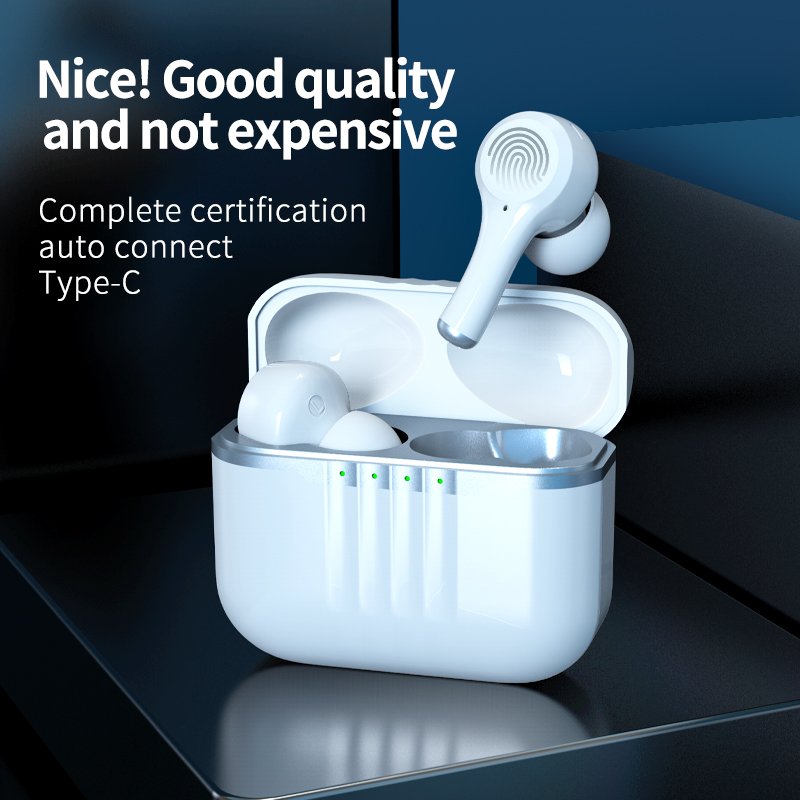 GlobalCrown J7 TWS ANC ENC Earbuds True Wireless Bluetooth Earphones Active Noise Cancellation with Type-C Charging Port