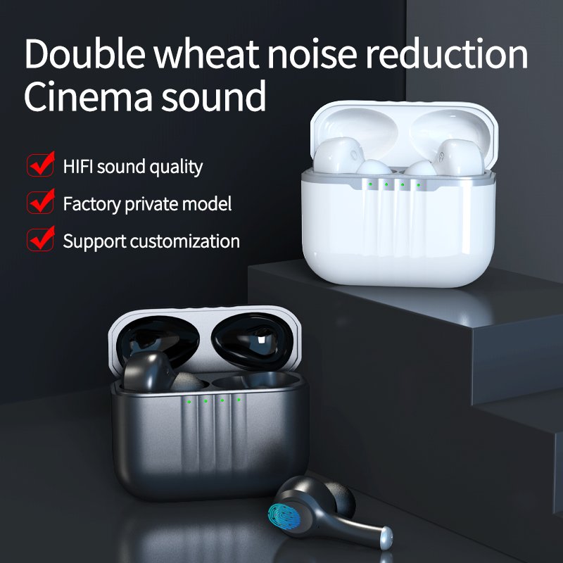 GlobalCrown J7 TWS ANC ENC Earbuds True Wireless Bluetooth Earphones Active Noise Cancellation with Type-C Charging Port