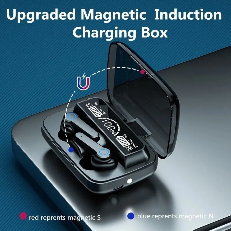 New M19 TWS 5.0 Wireless Earphone Touch Waterproof Mini Wireless Headset LED Digital Display Earbuds Sports Headphones