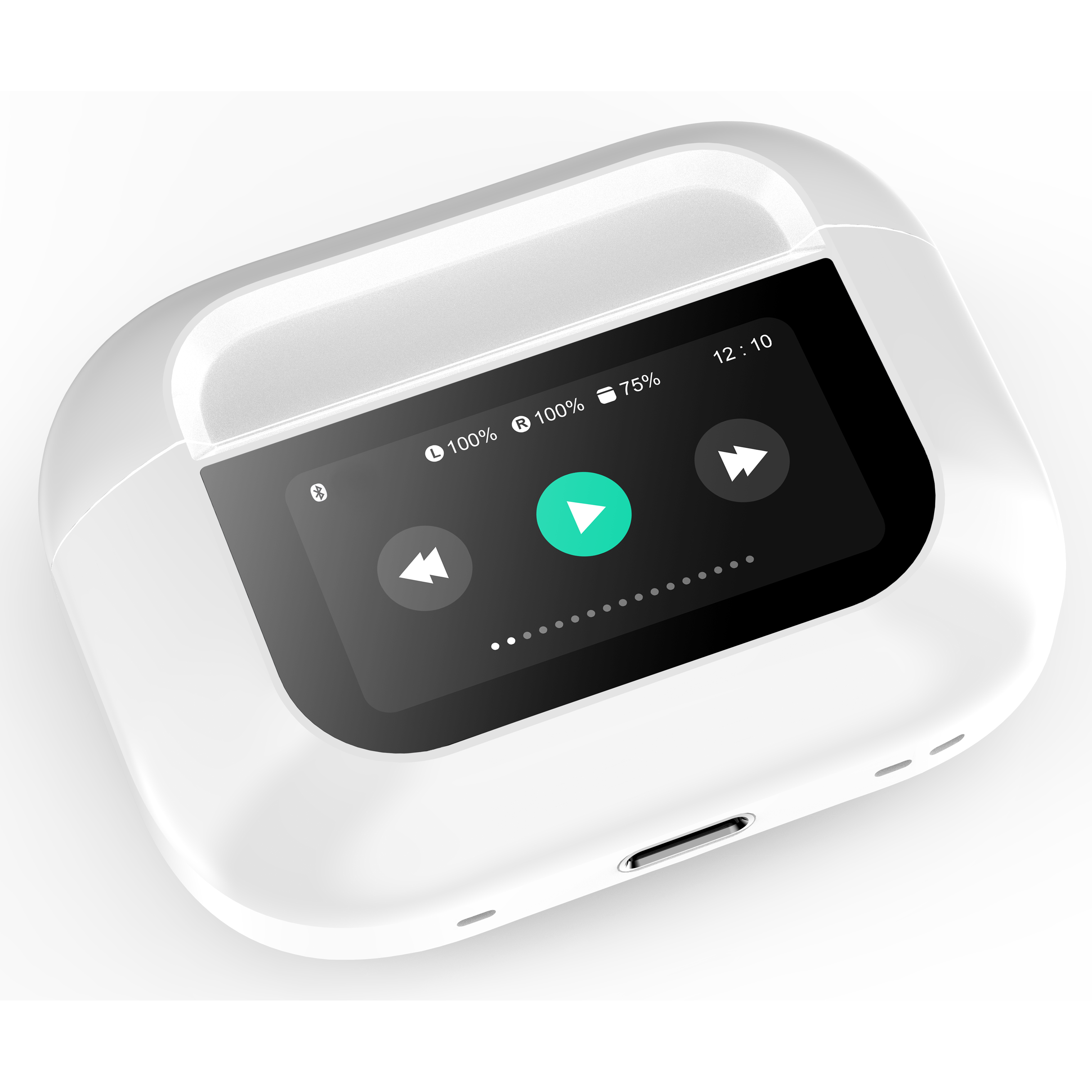 Huien Wireless Earbuds Bluetooth Headphones Noise Cancelling TWS Earphones LED Touch Screen Bluetooth Earbuds