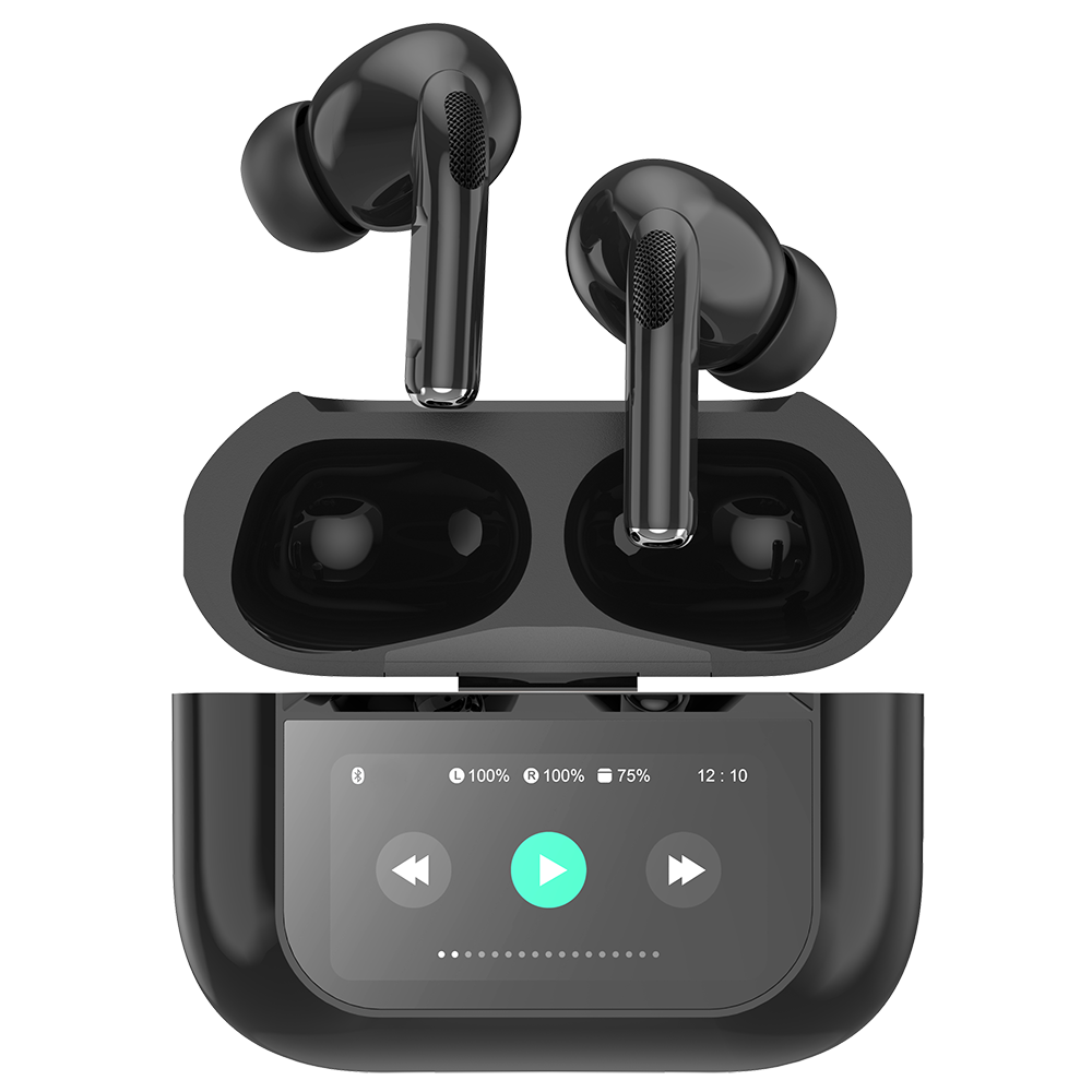 Huien Wireless Earbuds Bluetooth Headphones Noise Cancelling TWS Earphones LED Touch Screen Bluetooth Earbuds