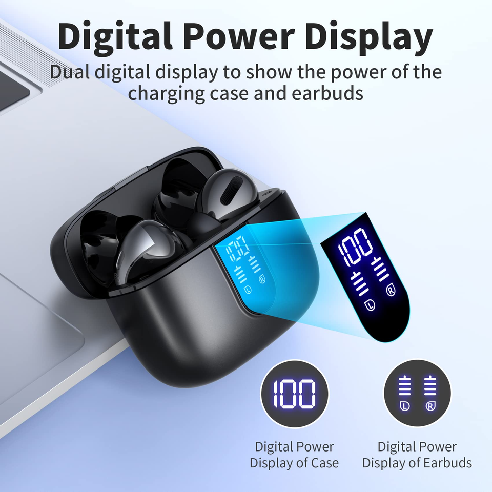 X08 HIFI Noise cancelling headphones BT TWS Earbuds headsets Waterproof True wireless stereo earphones with Led Display