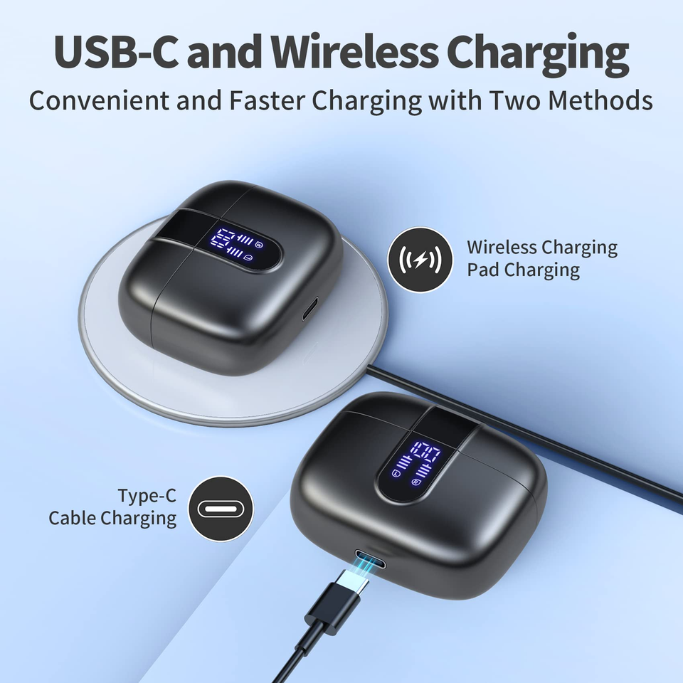 X08 HIFI Noise cancelling headphones BT TWS Earbuds headsets Waterproof True wireless stereo earphones with Led Display