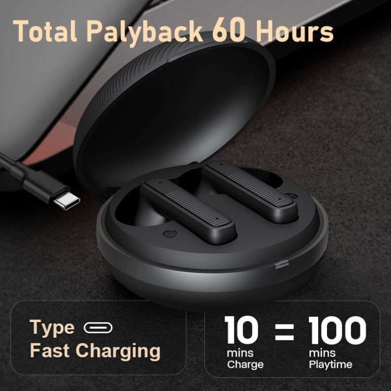 TWS Earphones Wireless Earbuds ENC Noise Cancellation Earphones HiFi Sound Earbuds Headphones Earphone T17