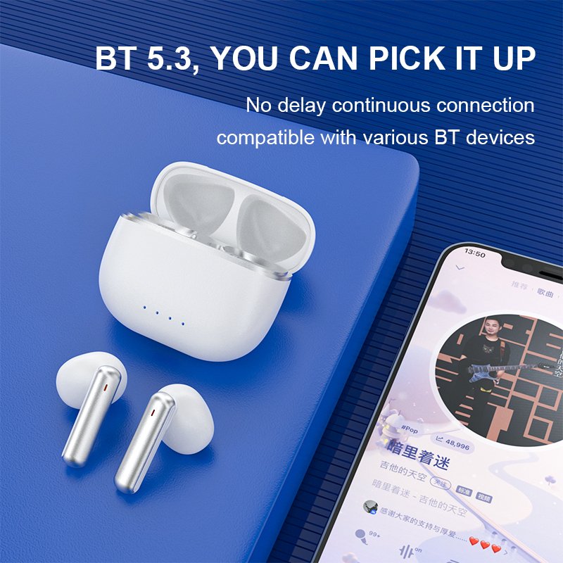 Dual Mics K10 ANC Earbuds Active Noise Cancellation TWS earphones HD voice calling with Noise Reduction K10 Wireless earphones