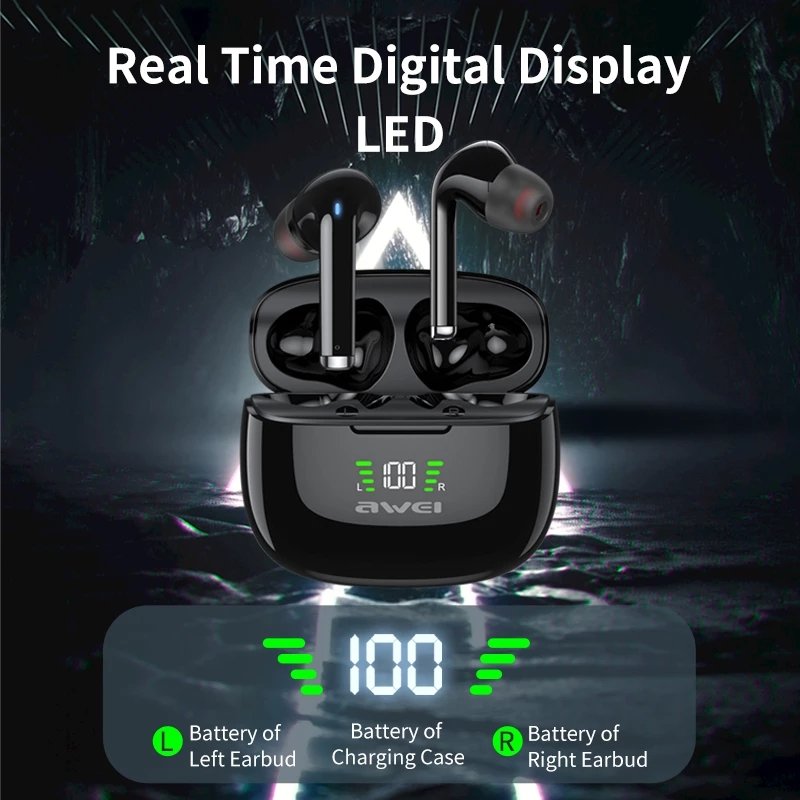 2023 Awei TA8 High Quality Sound ANC Earbuds Active Noise Cancelling Best Earphone Headphones