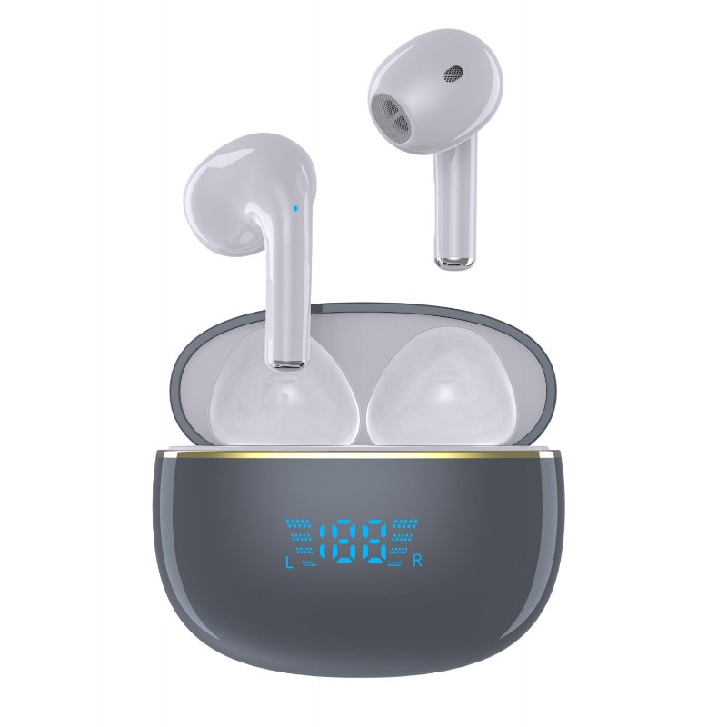 New PRO8S Battery Indicator Mini TWS Earphone Style Sports Noise Reduction Digital Display Semi In-ear True Wireless Earbuds