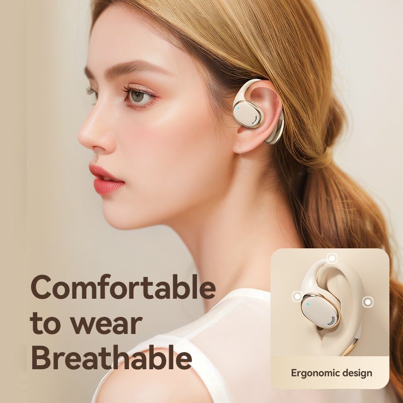 M70 Open-Ear Sports Earbuds Electroplated Metal Texture True Wireless Earphones with Call Noise Reduction and HIFI Sound Quality